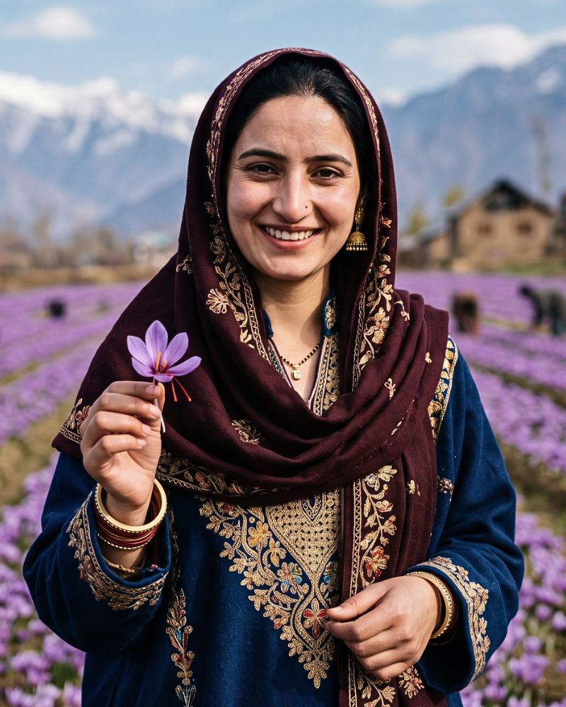 Grade-A Kashmiri Saffron Harvest